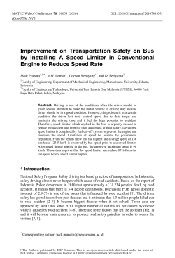 Improvement on Transportation Safety on Bus by Installing A Speed