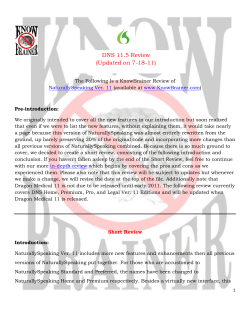 NaturallySpeaking 11 Review