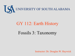 Taxonomy - University of South Alabama