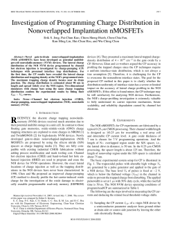 Investigation of Programming Charge Distribution in Nonoverlapped
