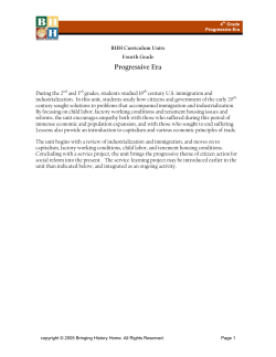 Progressive Era - Bringing History Home