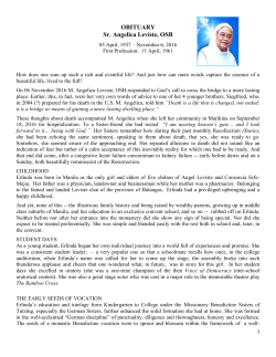 Sr. Angelica (Erlinda) Leviste (1937 - 2016)