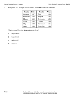 Algebra II Goal 3 - North Carolina Public Schools