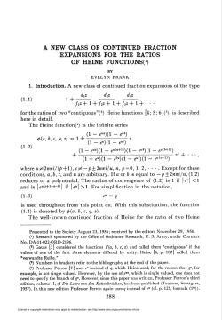 a new class of continued fraction expansions for the ratios of heine