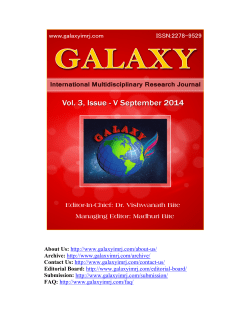 PDF - Galaxy: International Multidisciplinary Research Journal