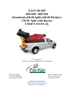 EASY DUMP RD3100 / RD3106 - Par-Kan