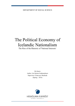 The Political Economy of Icelandic Nationalism