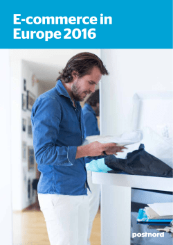 E-commerce in Europe 2016
