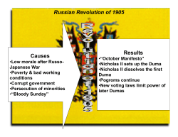 Russian Revolution of 1905 Causes Results