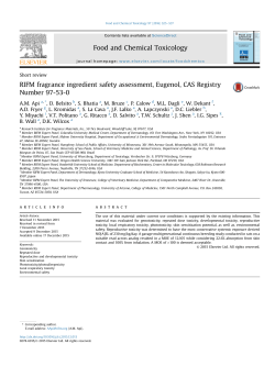RIFM fragrance ingredient safety assessment, Eugenol