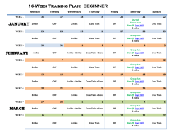 16-Week Training Plan: BEGINNER