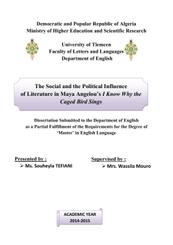 The Social and the Political Influence of Literature in Maya
