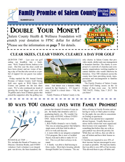 Double Your Money! - Family Promise of Salem County