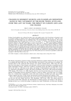 Changes in sediment sources and floodplain deposition