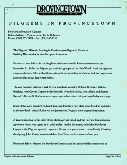 pilgrimsinprovincetow n - Provincetown History Project