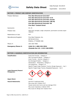 Five Star Structural Concrete - MSDS/SDS