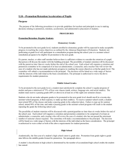 5.10 Promotion, Retention, and Acceleration of Pupils