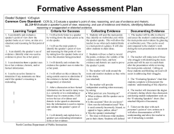 Example Learning Targets