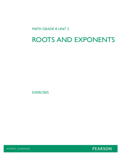 roots and exponents