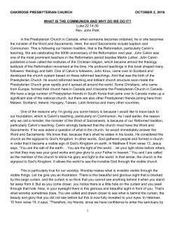 Sermon Notes