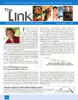 Health Information Management - School of Allied Health Professions