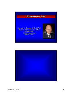 Cooper: Excercise for Life Presentation