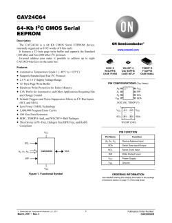 64-Kb I2C CMOS Serial EEPROM Memory