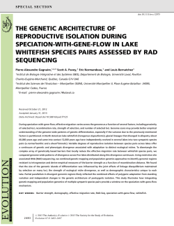 the genetic architecture of reproductive isolation during