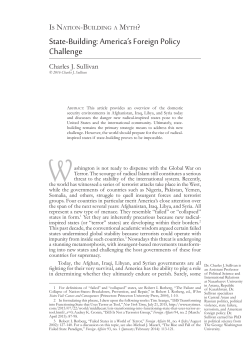 State-Building: America`s Foreign Policy Challenge