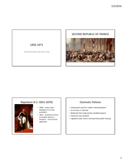 1850-1871 SECOND REPUBLIC OF FRANCE Napoleon III (r 1852