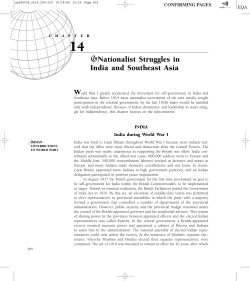 Nationalist Struggles in India and Southeast Asia