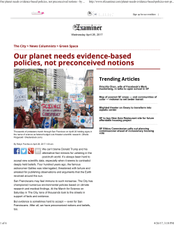 Our planet needs evidence-based policies, not preconceived notions