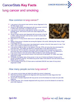 CancerStats Key Facts lung cancer and smoking