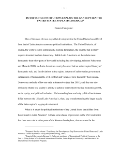 do institutions matter in latin america