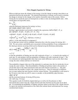 Flory-Huggins Equation for Mixing: When an ideal gas mixes the