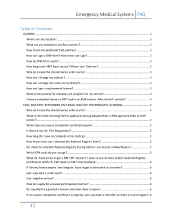 Emergency Medical Systems - New Mexico Department of Health