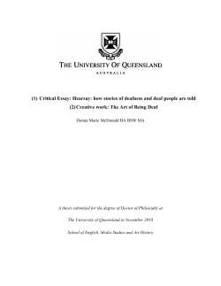 Hearsay: how stories of deafness and deaf people are