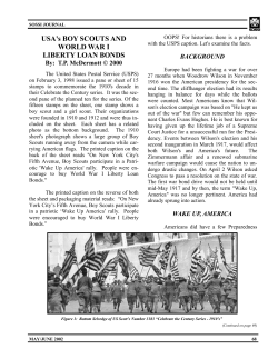 USA`s Boy Scout and World War I Liberty Loan Bonds