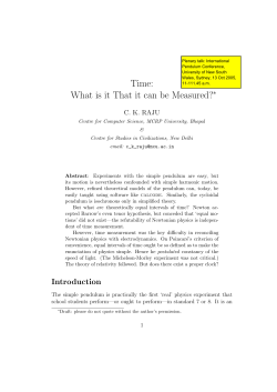 Time: What is it That it can be Measured?