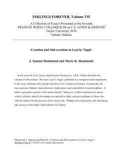 Creation and Sub-creation in Leaf by Niggle