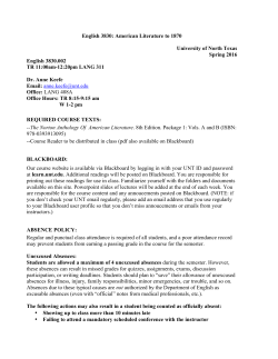 English 3830: American Literature to 1870 University