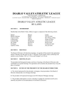 By Laws - Diablo Valley Athletic League