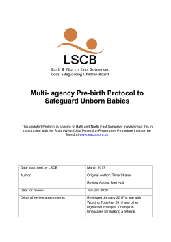 The Pre-Birth Protocol to Safeguard Unborn Babies