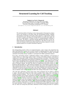 Structured Learning for Cell Tracking