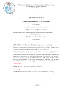 Full Paper Guideline - Global Academic Research Institute