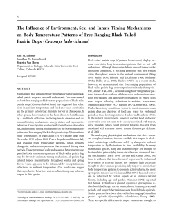 The Influence of Environment, Sex, and Innate Timing Mechanisms