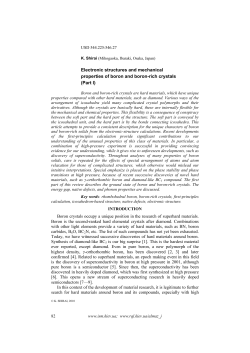 Electronic structures and mechanical properties of boron and boron