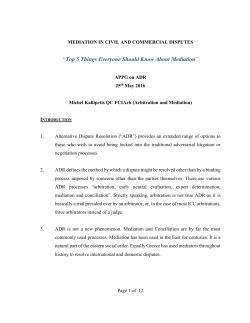 Mediation in commercial disputes