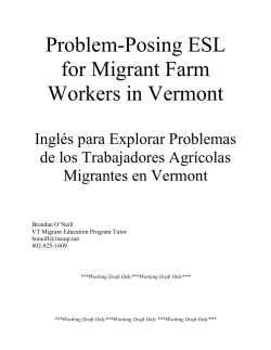 Problem-Posing ESL for Migrant Farm Workers in