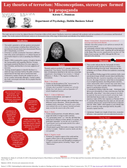 Lay theories of Terrorism: Misconceptions, Stereotypes formed by